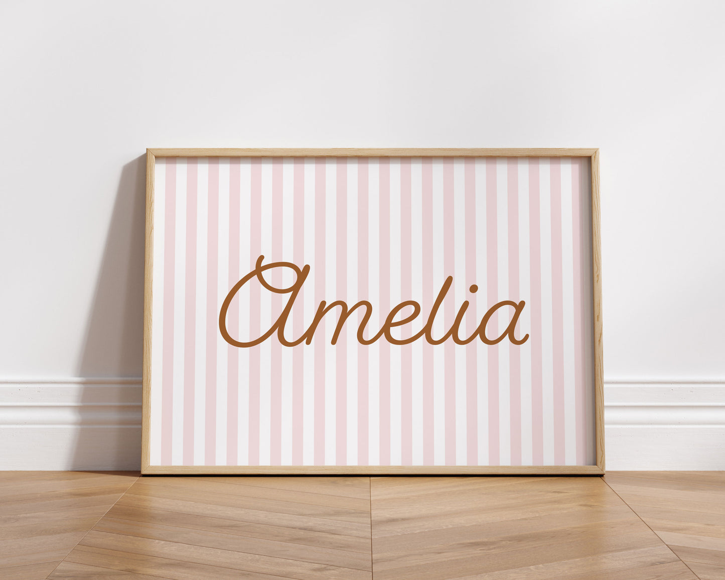 Custom Name on Pinstripe Print