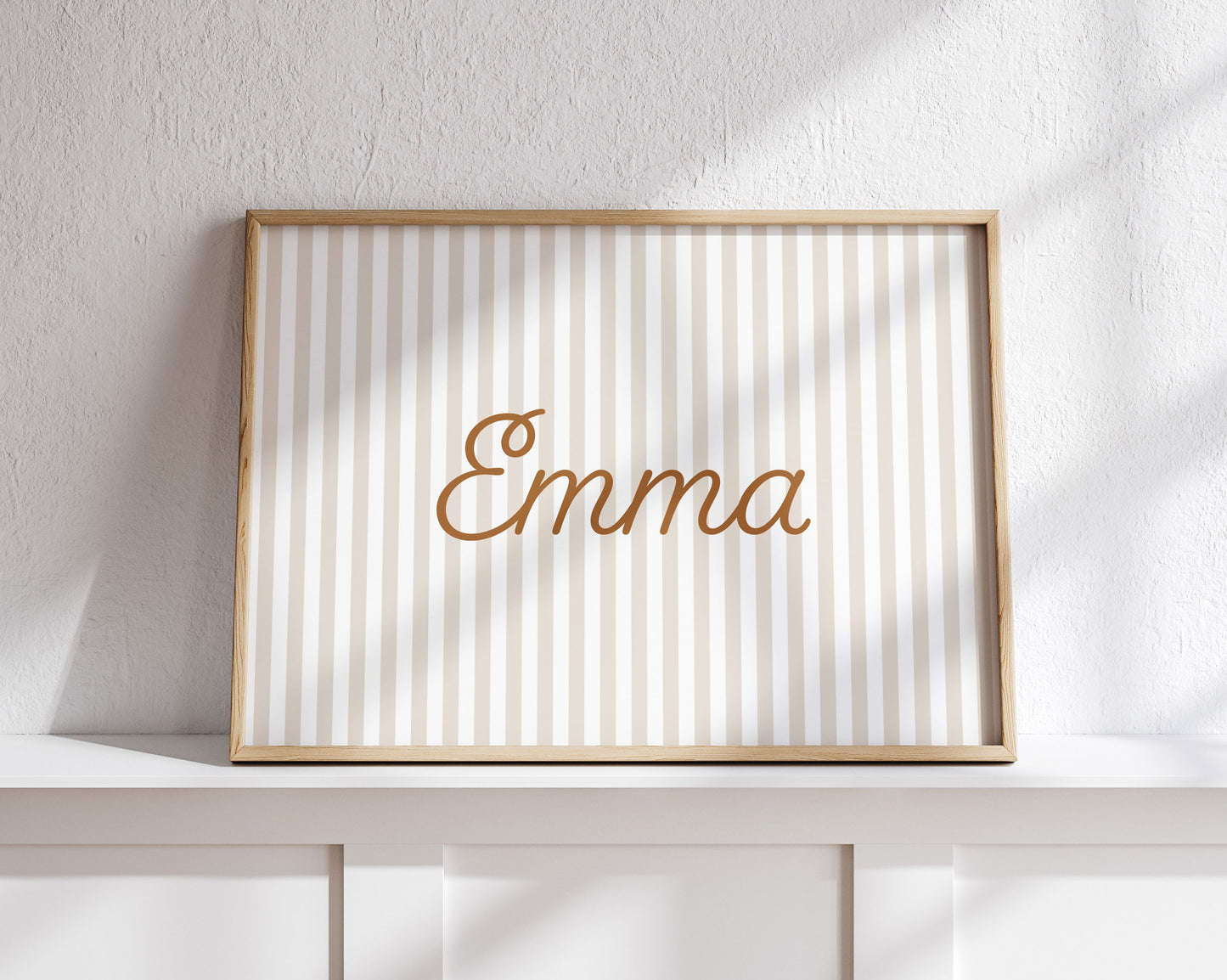 Custom Name on Pinstripe Print