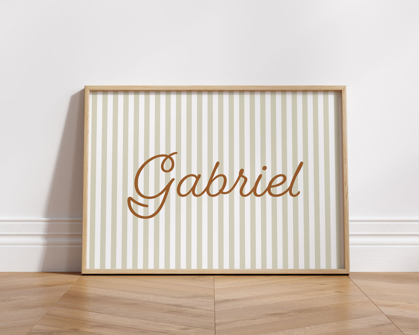 Custom Name on Pinstripe Print