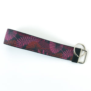 Porte-clés Feuillage tropical en pourpre