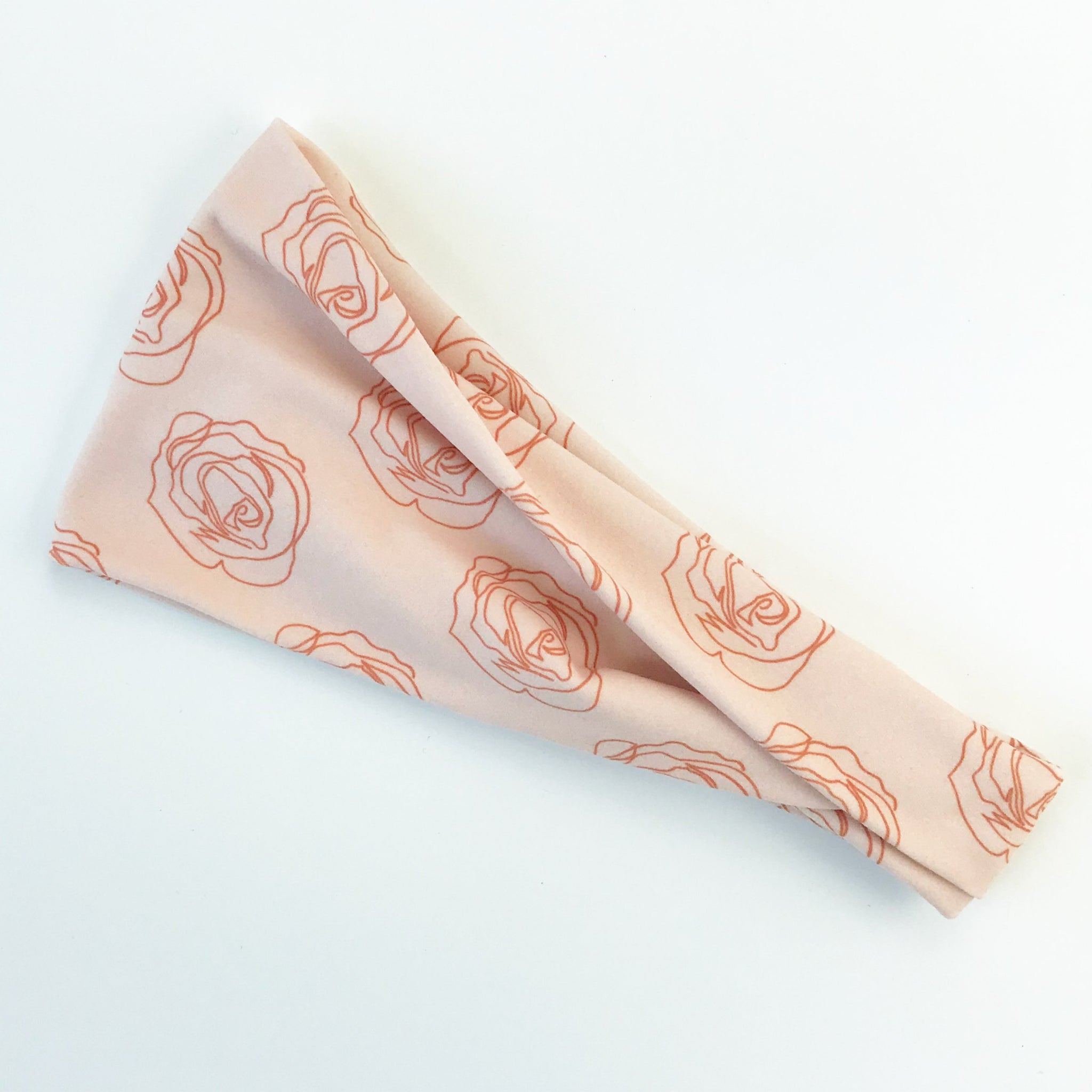 Bandeau Roses en pêche