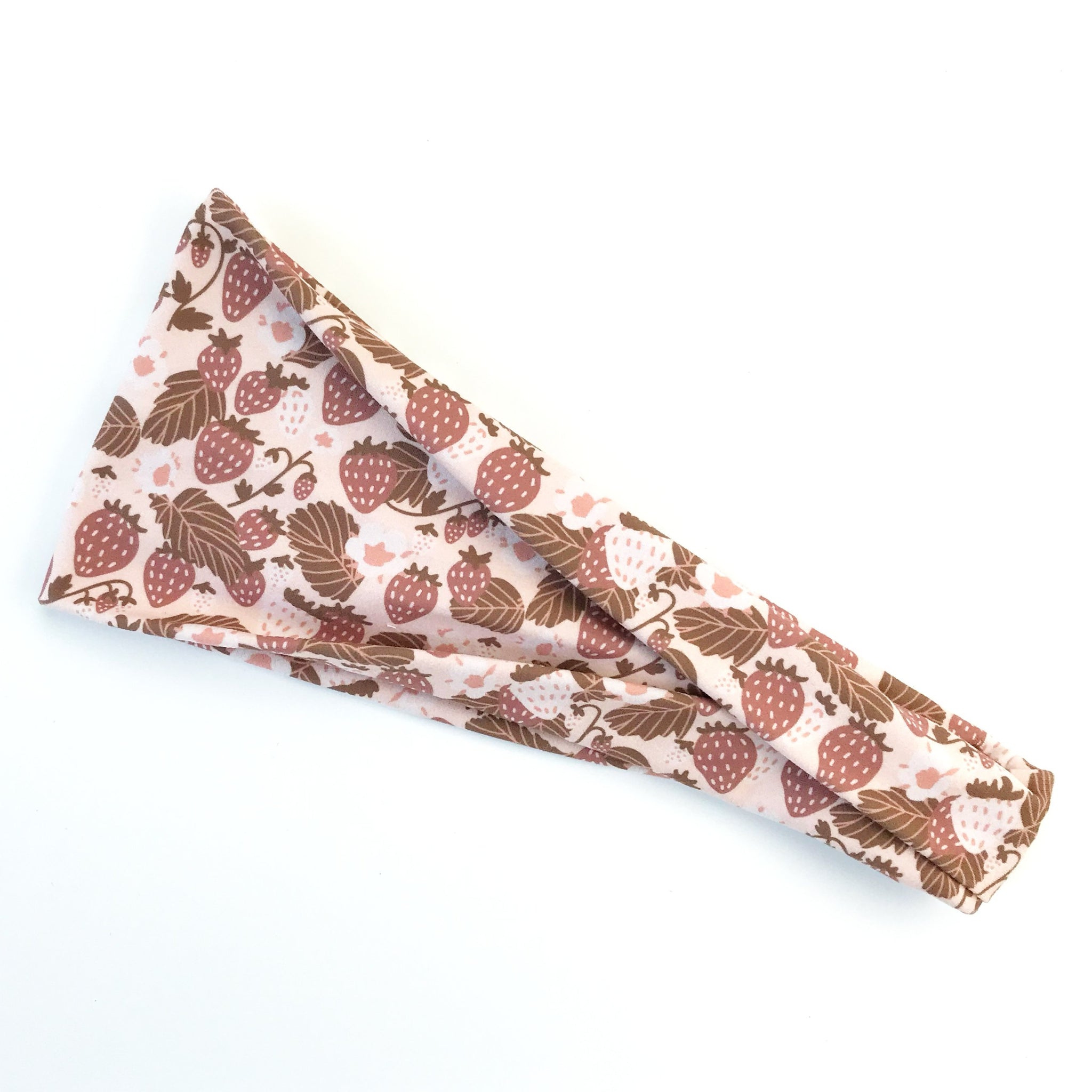 Bandeau Fraises en vieux rose