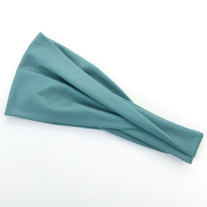 Bandeau uni bleu-vert