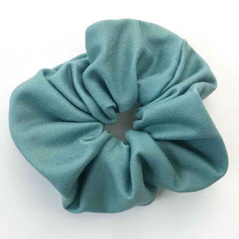 Chouchou uni bleu-vert