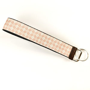Porte-clés Losange argyle en blush